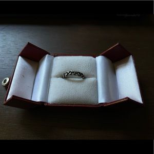 Braided silver ring - Viking ring - size 7